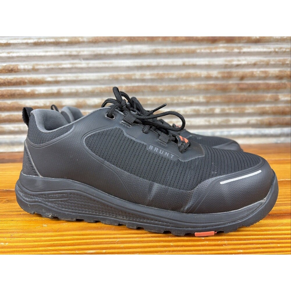 Brunt Rivas Low Comp Toe Work Shoes Black Slip Resistant Mens Sz 10M